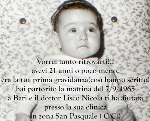 "Vorrei tanto ritrovarti", la barese Maria cerca la mamma: l'ha abbandonata 50 anni fa